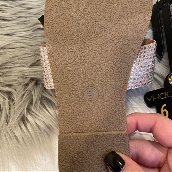 ❌SOLD❌ Big Buddha | Rhinestone Sandals - Picture 5 of 5